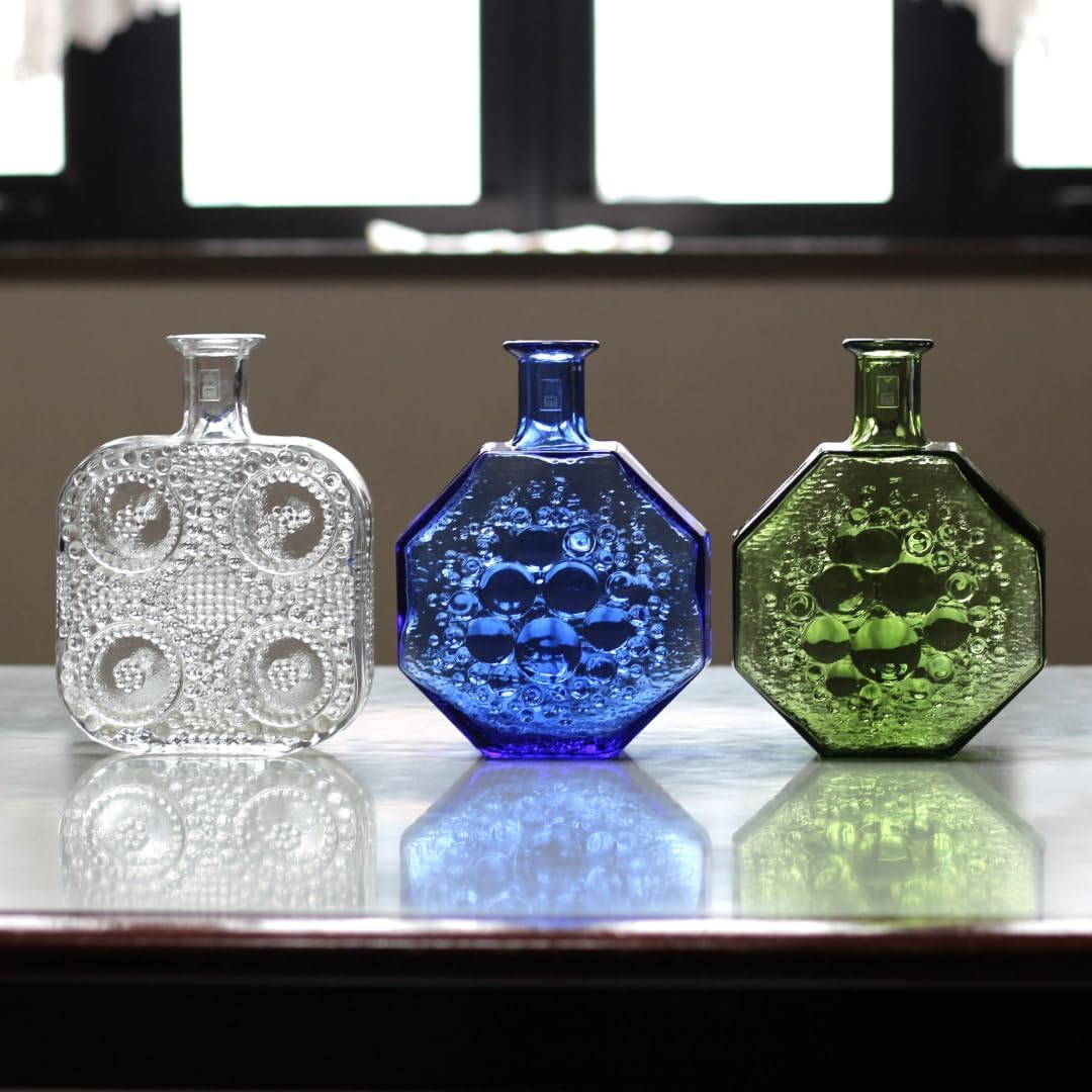 Stella Polarisステラポラリス ブルー ガラスボトル Riihimaen Lasi